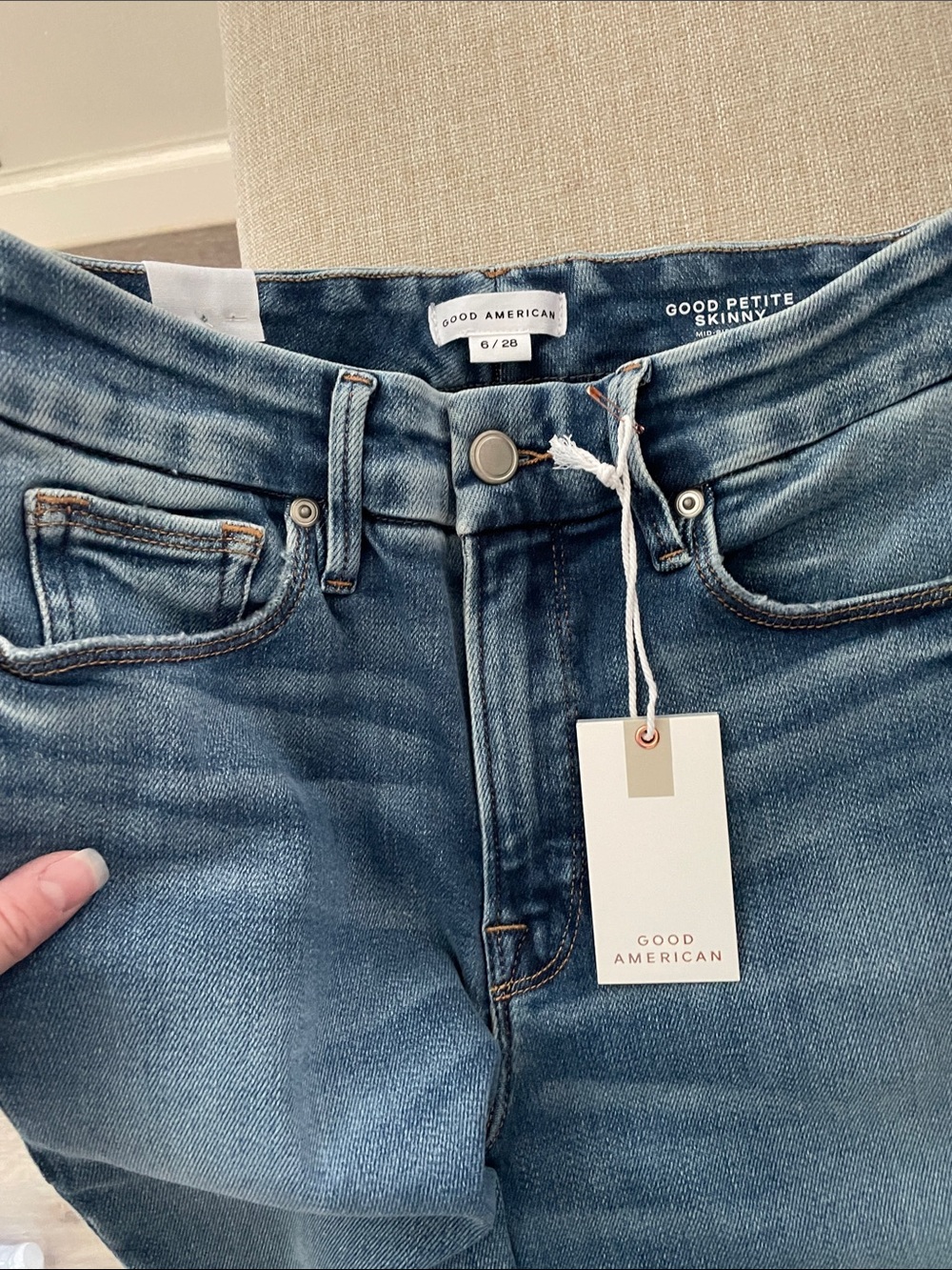 Good American Light Blue Good Petite Skinny Jeans - Picture 2 of 3